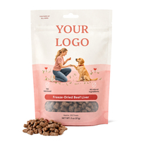 Sac d'emballage personnalisé pour aliments pour chiens avec taille et impression sur mesure, pochette verticale pour emballage OEM d'aliments pour animaux de compagnie