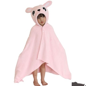 Peignoir de bain à capuche en coton biologique sans odeur, formes personnalisées brodées, pour enfants, vente en gros - Product Image 1