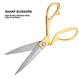 Vàng Phoenix Vải Kéo <span class=keywords><strong>8.5</strong></span> <span class=keywords><strong>9.5</strong></span> 10.5 Inch Nhiệm Vụ Nặng Nề Thép Không Gỉ May Kéo Chuyên Nghiệp Thợ May Kéo - Product Image 4
