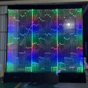 Nouveautés : Fontaine d'eau autoportante avec panneau acrylique artificiel, mur à bulles d'eau LED, cascade pour la décoration de la pièce - Product Image 2