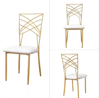 Chaise Chiavari Chameleon Moderne en Métal Empilable pour Salle à Manger, Mariage, Événement, Salon, Salle de Bain - Offre Spéciale