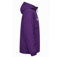 Blouson bomber léger à capuche zippé en toile pour homme, style universitaire d'équipe de football américain
