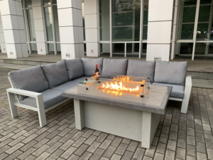 <span class=keywords><strong>Chimenea</strong></span> <span class=keywords><strong>de</strong></span> gas propano <span class=keywords><strong>de</strong></span> 58 pulgadas, mesa <span class=keywords><strong>de</strong></span> comedor, 55000 BTU, <span class=keywords><strong>chimenea</strong></span> <span class=keywords><strong>de</strong></span> gas <span class=keywords><strong>de</strong></span> patio <span class=keywords><strong>de</strong></span> hormigón con protección contra el viento - Product Image 3