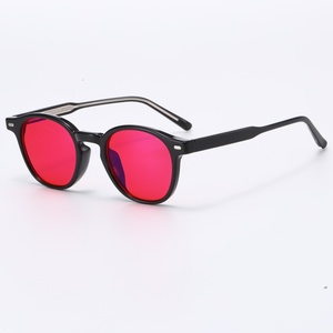 Gafas Ópticas <span class=keywords><strong>Vogue</strong></span> 2026 con Armazón Redondo TR90, <span class=keywords><strong>Lentes</strong></span> Rojo Anaranjado, Gafas con Bloqueo de Luz Azul - Product Image 4