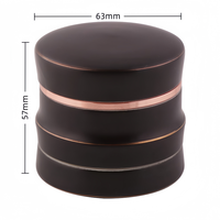 Moulin à herbes et épices en céramique et métal de qualité supérieure, 63 mm, 4 couches, en alliage de zinc, vente en gros