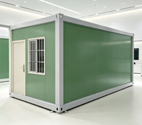 Cabine conteneur à structure en acier prête à l'emploi pour bureau de chantier, poste de garde, dortoir temporaire, salon de ferme