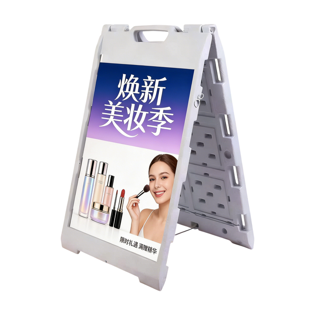 A Board Portable Foldable Plastic A Frame Poster Stand 60x90cm Double Sided Display for Storefront Promotion Pavement Sign