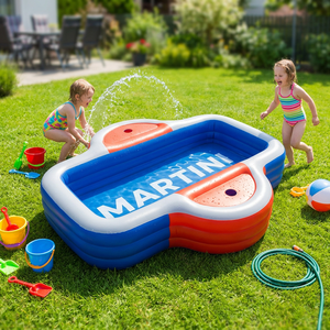 Bar de fête gonflable personnalisé et seau à glace gonflable (role principal) – Mini piscine gonflable d'été pour intérieur, à monter facilement - Product Image 5