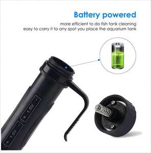 Chicos LD 09 Accu-aangedreven milieuvriendelijke plastic verstelbare krachtige aquariumsifon grindreiniger 20-60cm - Product Image 3