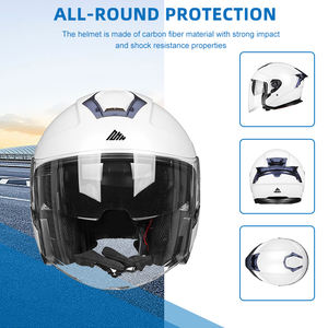 DOT/ECE Prix de gros Projecteur Casco De Motocicleta Outdoor Anti Fog <span class=keywords><strong>Film</strong></span> Moto Racing Rider Half Face Motorcycle Helmet - Product Image 3