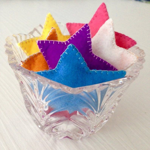 Décoration en feutre polyester durable en forme d'étoile, multicolores, taille personnalisable acceptée, pour festivals/usage quotidien, salon - Product Image 5