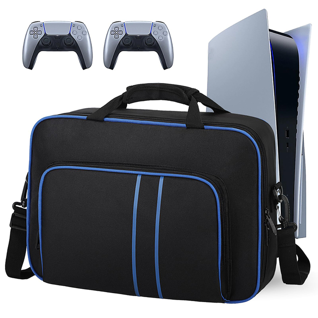 1680D Heavy-Duty PS5 Carrying Case PlayStation 5 Disc/Digital/Slim/Pro Waterproof Shockproof Portable Lightweight Travel Bag