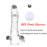 Mini-Vibratoren mit Fernbedienung für Penis-Hüllen, BlueRabbit DIY Sexspielzeug-Zubehör