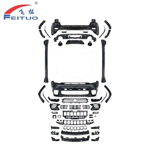 Kit carrosserie avec capot, phares avant, pare-chocs avant et arrière, jupes latérales, accessoires de voiture pour Jeep Grand Cherokee 2011-2022, mise à niveau <span class=keywords><strong>SRT</strong></span> - Product Image 1