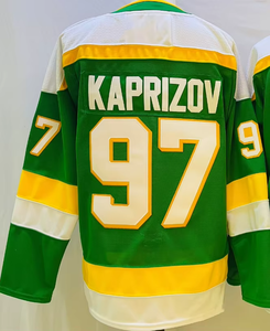 Мужские, 97, Kirill Kaprizov 29 Marc-Andre Fleury 14 Joel Eriksso 36 Zuccarello 17 Foligno, оптовая продажа, сшитые хоккейные майки - Product Image 4
