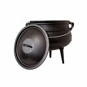 Marmite traditionnelle africaine en fonte bon marché 1/4 #   Marmite en fonte à trois pieds pour le camping et la cuisine en plein air, en vente - Product Image 5