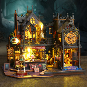 Kit <span class=keywords><strong>de</strong></span> Manualidades para Construir una Biblioteca en Miniatura <span class=keywords><strong>de</strong></span> Madera, Estilo <span class=keywords><strong>Hogwarts</strong></span>, Escala 1:12, <span class=keywords><strong>Casa</strong></span> <span class=keywords><strong>de</strong></span> Muñecas en Miniatura para Adultos - Product Image 5