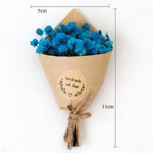 Luxury Dried Eternal Flower Natural Flower Blue Gypsophila Mini Bouquet for Valentine's Day - Product Image 4