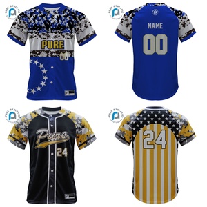 FQ Custom American <strong>Baseball</strong> <strong>Jersey</strong> Sublimation Digital <strong>Camo</strong> <strong>Baseball</strong> <strong>Jerseys</strong> Full Buttons <strong>Baseball</strong> <strong>Jerseys</strong> for Sports Uniforms - Product Image 2