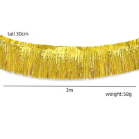Guirlande de pompons en soie de pluie 30 cm x 3 m pour décoration suspendue de plafond pour anniversaire d'enfants, mariage, festival, fête