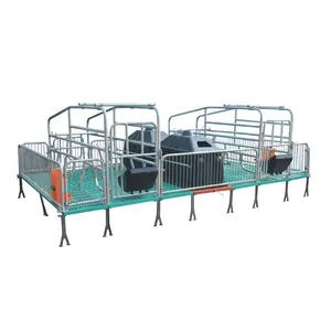 Animal cage with BMC FLOOR AND PLASTIC SLATTED FLOOR pig crate farm design equipment farrowing pen
