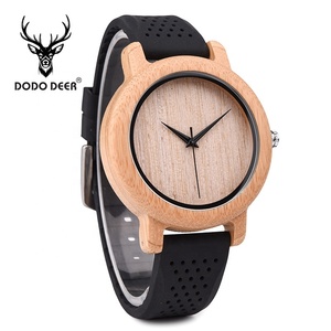 <span class=keywords><strong>DODO</strong></span>-montre en Silicone pour hommes et femmes, styliste cerf, bracelet-montre unisexe, verre de bambou, tendance, luxe, breloque, Sport, MIYOTA - Product Image 3