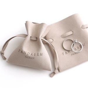 PandaSew Offre Spéciale Mini Pochette Cadeau en Microfibre pour Bijoux, Sac d'Emballage à Cordon, Pochette à Bijoux - Product Image 4