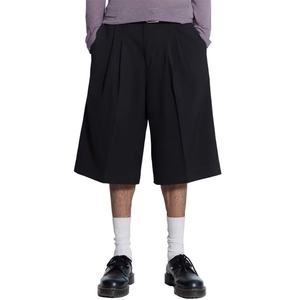 Pantalones Cortos Casuales Holgados Personalizados con Bolsillos Laterales, 100% Algodón, Cierre de Cremallera, Pantalones Cortos Plisados para Hombre - Product Image 3