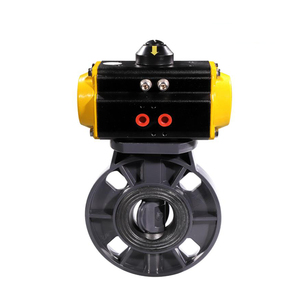 Válvula de Mariposa de Plástico UPVC con Actuador Neumático de Doble Acción Tipo Brida con Revestimiento de EPDM COVNA DN150 de 6 Pulgadas - Product Image 1