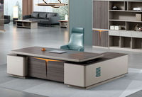 Mobilier commercial en bois simple Escritorio personnalisé en usine Bureau de direction moderne Gestionnaire de table Bureau du patron en forme de L