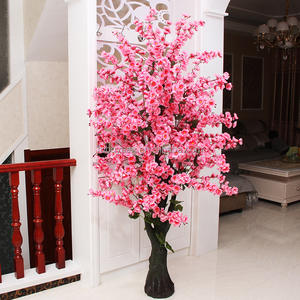 SLF046 Vente <span class=keywords><strong>en</strong></span> gros usine Fleur de pêcher artificielle <span class=keywords><strong>en</strong></span> soie simulée <span class=keywords><strong>en</strong></span> <span class=keywords><strong>pot</strong></span>, Décoration pour maison, bureau, hôtel, Plante verte artificielle <span class=keywords><strong>en</strong></span> <span class=keywords><strong>pot</strong></span> - Product Image 5