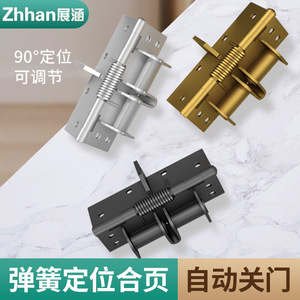 Bisagra de resorte Zhan Han de 4 pulgadas para cierre automático de puertas, bisagra oculta con posicionamiento a 90 grados - Product Image 3