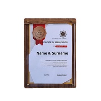 Présentoir en acrylique haut de gamme pour liste de prix, carte de menu, avec clip en bois de noyer, compatible portrait et paysage, personnalisable, pour café