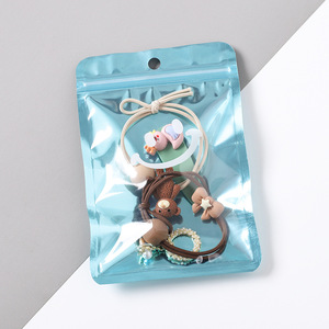 Transparent Aluminum Plated Zipper Bags For <b>Jewelry</b> Cosmetic <b>Packaging</b> Moisture Proof Sealing Bag 2cm Seal Length - Product Image 1