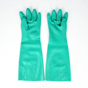 Grüne Nitril handschuhe 45cm lang 22mil industrielle chemikalien beständige säure alkali öl beständige Handschuhe zur Reinigung der Automobili ndustrie - Product Image 2
