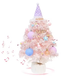 Hot Sale Artificial Flocking Christmas <b>Tree</b> Rotating Music Box Desktop Mini Christmas <b>Tree</b> and Decorations Ornaments - Product Image 5