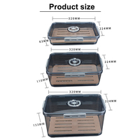 Nouvelle cave à cigares réutilisable étanche à l'humidité grand Volume en plastique pour animaux de compagnie étui à cigares de voyage Date mémoire Transparent boîte à cigares transparente