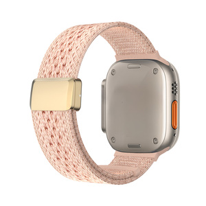 Coolyep, gran oferta, <span class=keywords><strong>correa</strong></span> de nailon para <span class=keywords><strong>Apple</strong></span> <span class=keywords><strong>Watch</strong></span>, 38mm, 40mm, 42mm, 44mm, banda tejida con hebilla magnética para IWatch Ultra SE Series 7 8 9 - Product Image 6