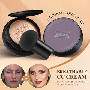 MAYBELUCKY Polvo Suelto <span class=keywords><strong>CC</strong></span> Corrector Base Crema Hidratante Maquillaje Nude con Efecto Cojín de Aire - Product Image 3