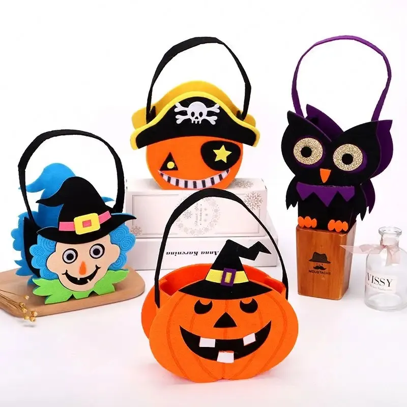 Mới nhất Halloween bên Quà tặng Túi bí ngô Owl Phù Thủy goodie Túi Quà Tặng không dệt Halloween Túi