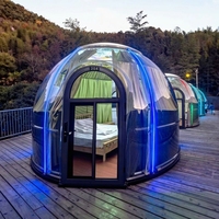 Vente Flash : Dôme Transparent Moderne Préfabriqué pour Hôtel et Glamping en Plein Air – Maison Bulle Anti-UV pour Complexes Balnéaires