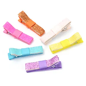 6pcs/set Customize Sweet And Cute Glitter Bowknot Set Hairpins Side Bangs Fix For Small Girls Hairpin