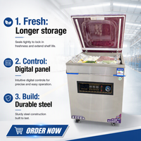 Machine de mise sous vide semi-automatique électrique haute puissance 400TD certifiée CE pour boissons, viande fraîche, légumes, fruits de mer