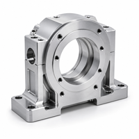 Boîtier de roulement en aluminium sur mesure pour commande de mouvement, pièces usinées CNC, nickelé argenté, tolérance de 0,005 mm
