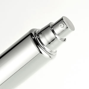 Gran oferta, 15ml, MOQ bajo, botella <span class=keywords><strong>de</strong></span> bomba redonda sin aire PET plateada con estampado en caliente para mascarilla y champú - Product Image 4