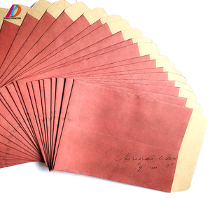 Lot de 6 enveloppes porte-bonheur rouge, <span class=keywords><strong>en</strong></span> papier Kraft, bon marché - Product Image 1