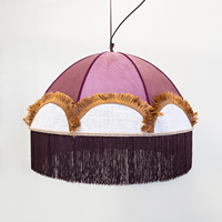 Luckygoods LT240086-6 Abat-jour en tissu à franges pour lampes suspendues