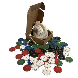 Set Chip 4g 100 buah dengan stiker nomor khusus untuk permainan Perjudian klub Poker kasino mahkota Las <span class=keywords><strong>Vegas</strong></span> kecil enam titik - Product Image 3