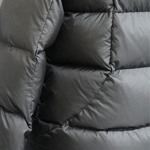 Chaqueta de Plumón de Ganso Negra de Lujo Personalizada, Chaqueta con Capucha para Hombre, Proveedor de Abrigos Acolchados de Invierno - Product Image 6