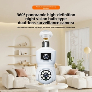 Caméra ampoule V380 à double objectif avec capteur CMOS, surveillance domestique WiFi, caméra de sécurité extérieure sans fil HD double vue avec stockage cloud - Product Image 4